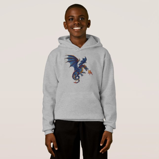 Sudadera con capucha de niño dragón (Anverso completo)