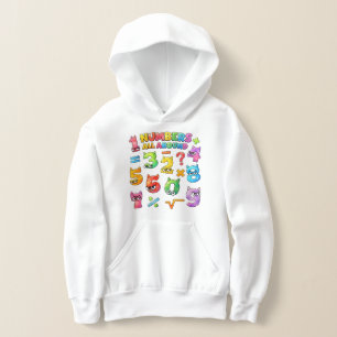 Sudadera con capucha de números de matemáticas par