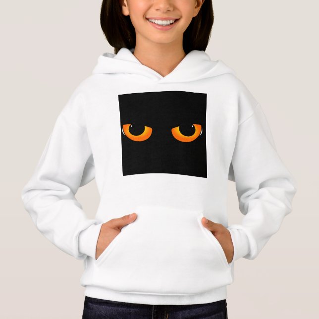 Sudadera con capucha de ojos espeluznantes brillan (Anverso)