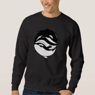 Sudadera con capucha de orca ballena asesina Yin Y