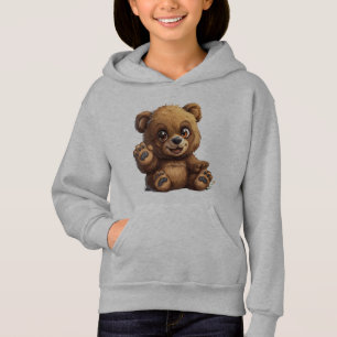 Sudadera con capucha de osito de peluche Kawaii pa