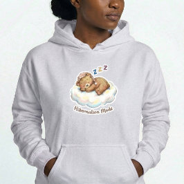Sudadera con capucha de oso en modo hibernación Re