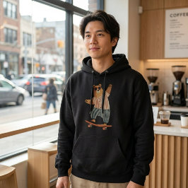 Sudadera con capucha de oso skater divertido anima