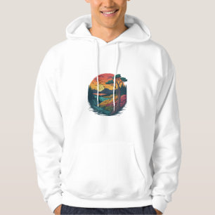 Sudadera con capucha de paisaje natural tranquilo
