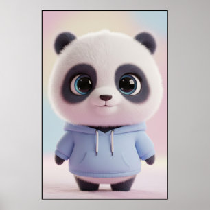 Sudadera con capucha de panda lindo – Arte de póst