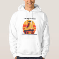 Sudadera con capucha de patines sobre ruedas retro