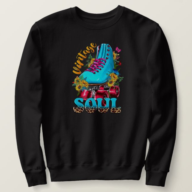 Sudadera con capucha de patines sobre ruedas vinta (Anverso del diseño)