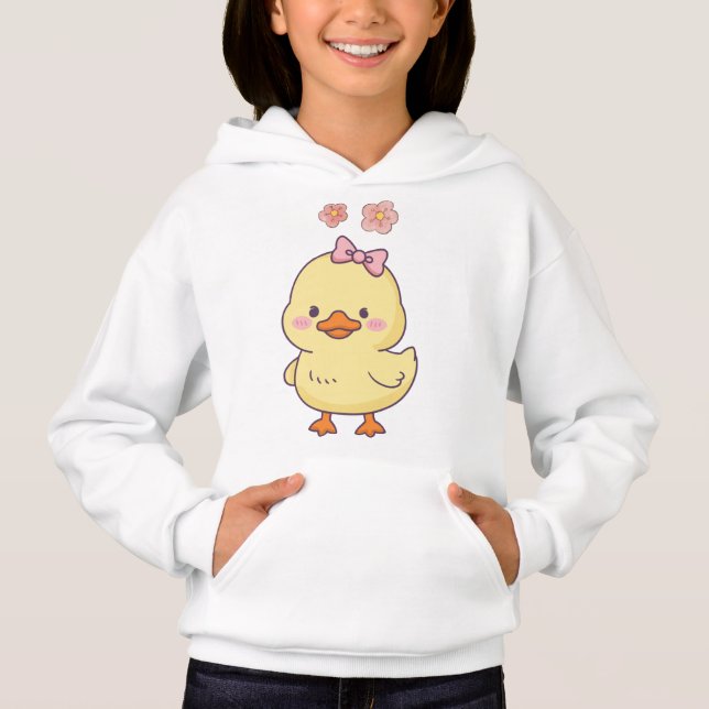 Sudadera con capucha de patito bebé lindo para niñ (Anverso)