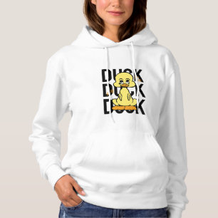 Sudadera con capucha de pato divertido para mujere