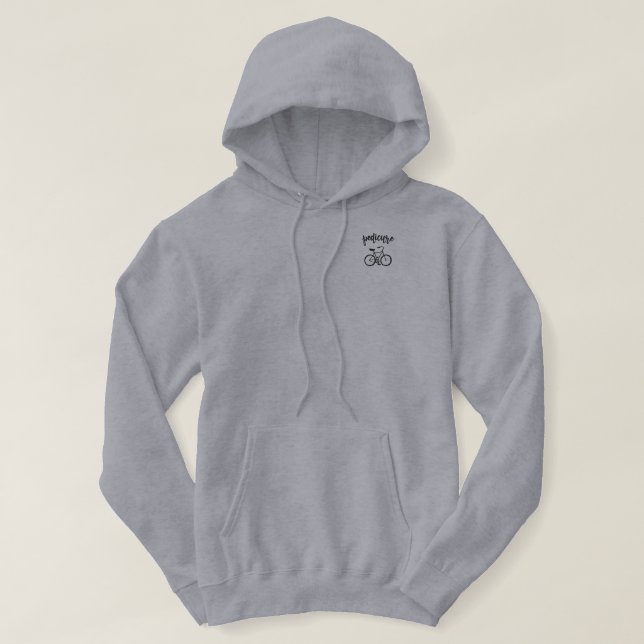 Sudadera con capucha de pedicura y ciclismo (Diseño del anverso)