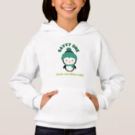 Sudadera con capucha de pingüino siempre relajada