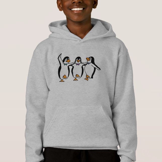 Sudadera con capucha de pingüinos bailarines para  (Anverso)