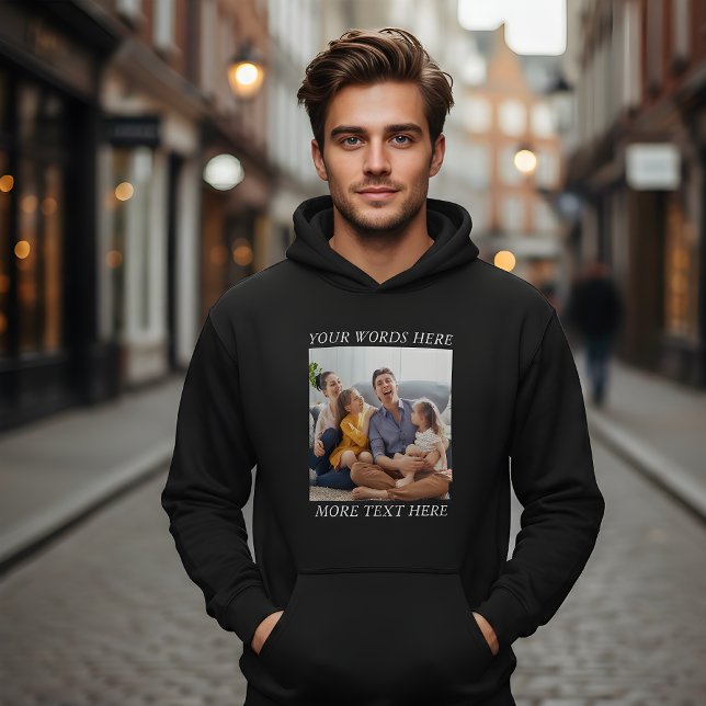 Sudadera con capucha de recuerdo de foto con tu te (Subido por el creador)