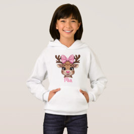 Sudadera con capucha de reno con nombre personaliz