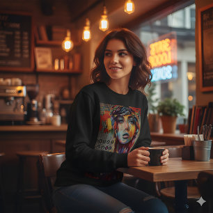Sudadera con capucha de retrato abstracto Stay Coo