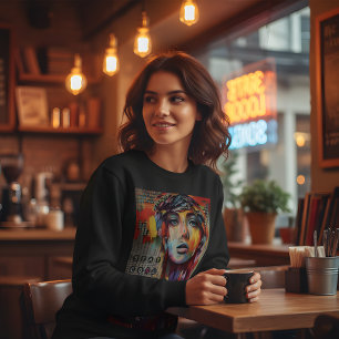 Sudadera con capucha de retrato abstracto Stay Coo