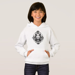 Sudadera con capucha de retrato cameo gótico