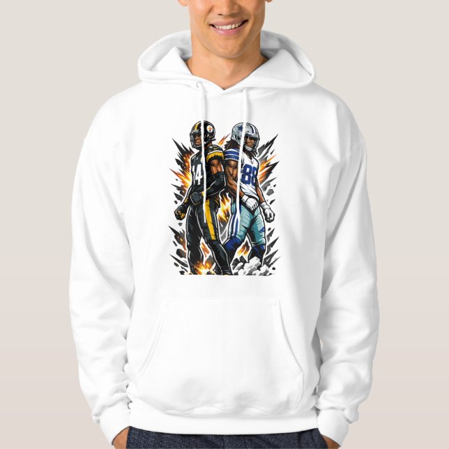 Sudadera con capucha de rivalidad futbolística leg (Anverso)