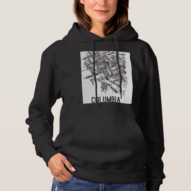 Sudadera con capucha de rompecabezas en blanco y n (Anverso)