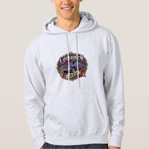 Sudadera con capucha de rosas de auto púrpura clás