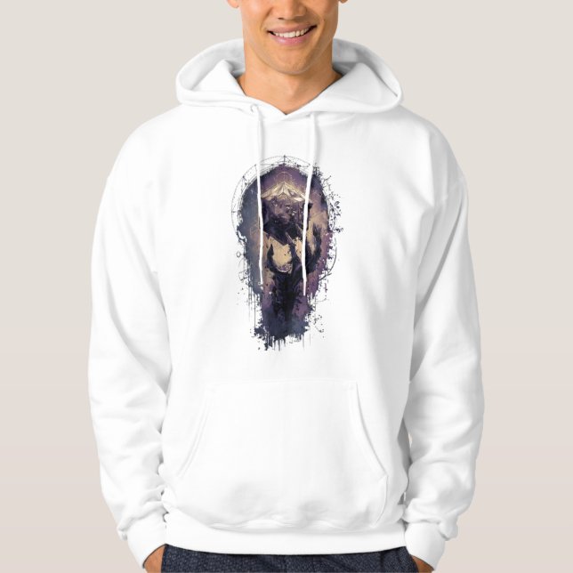 Sudadera con capucha de runas de cubo brillante mí (Anverso)