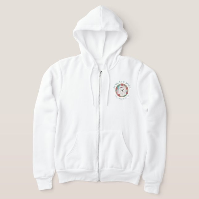 Sudadera con capucha de salón de aseo de perro mal (Distribución)