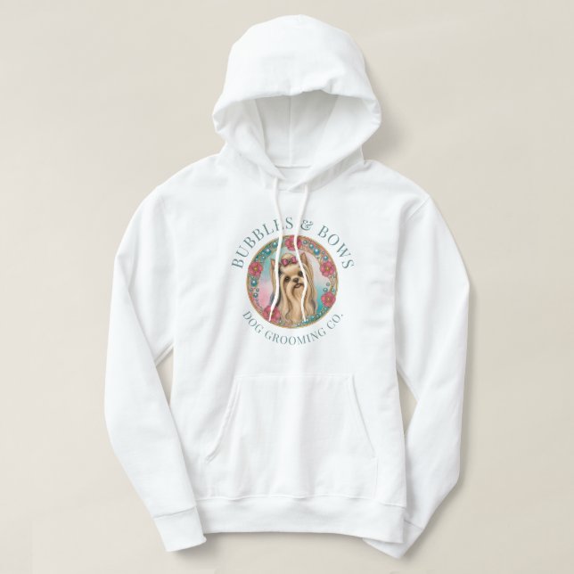 Sudadera con capucha de salón de aseo de perro Ter (Diseño del anverso)