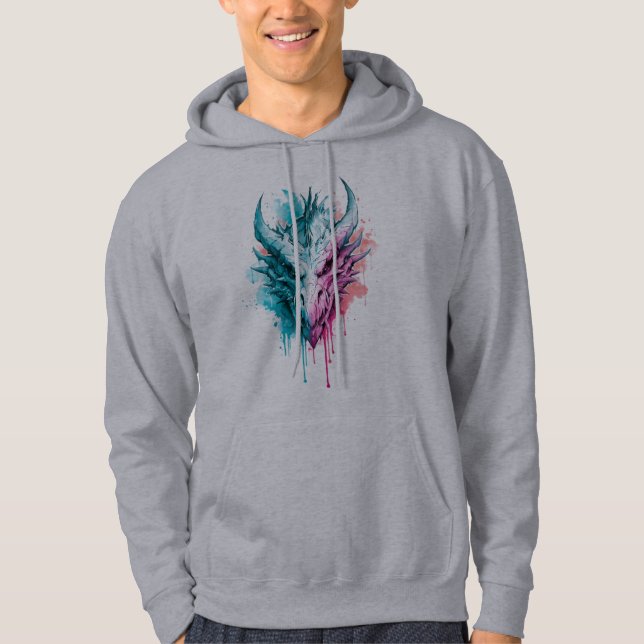 Sudadera con capucha de salpicaduras de dragón cia (Anverso)