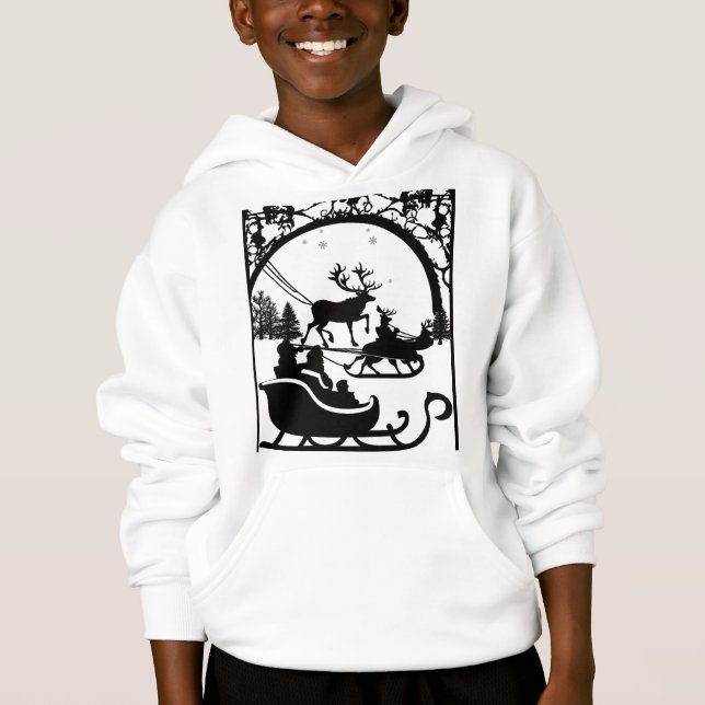 Sudadera con capucha de Santa Claus para niños (Anverso)