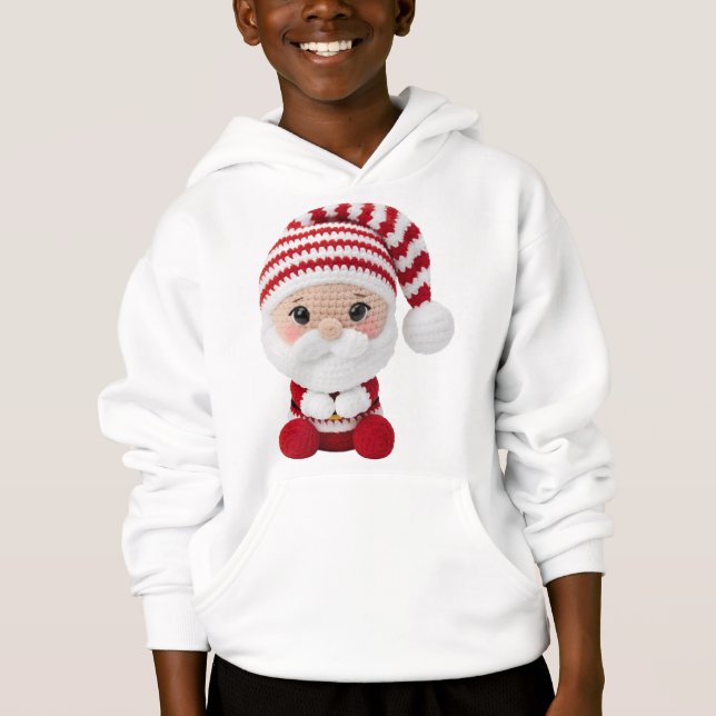 Sudadera con capucha de Santa Crochet Lindo para n (Anverso)