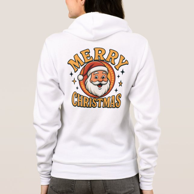 Sudadera con capucha de Santa Feliz Navidad (Reverso)