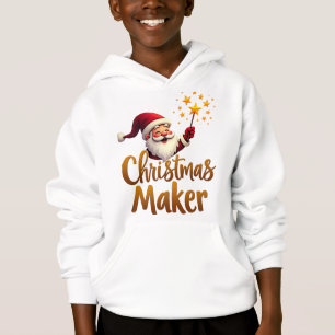 Sudadera con capucha de Santa para niños Navidad