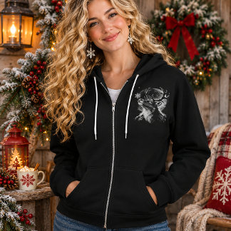 Sudadera con capucha de Santa y renos en Navidad i