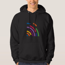 Sudadera con capucha de señal de onda colorida | C