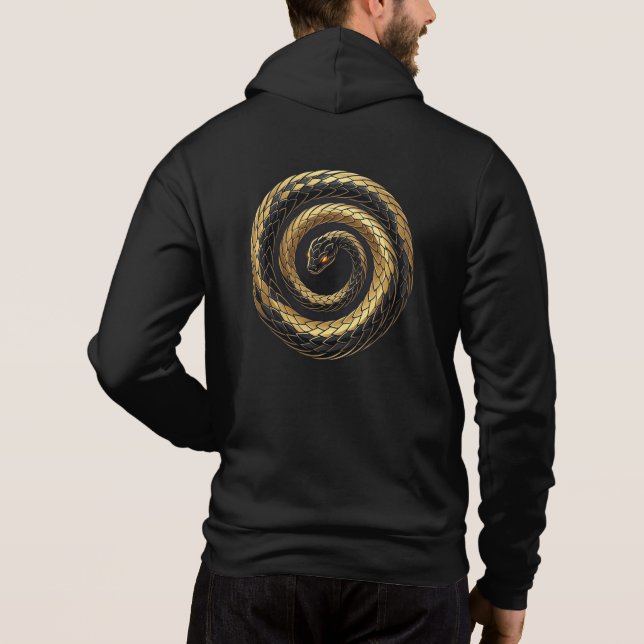 Sudadera con capucha de serpiente matemática - Reg (Reverso)