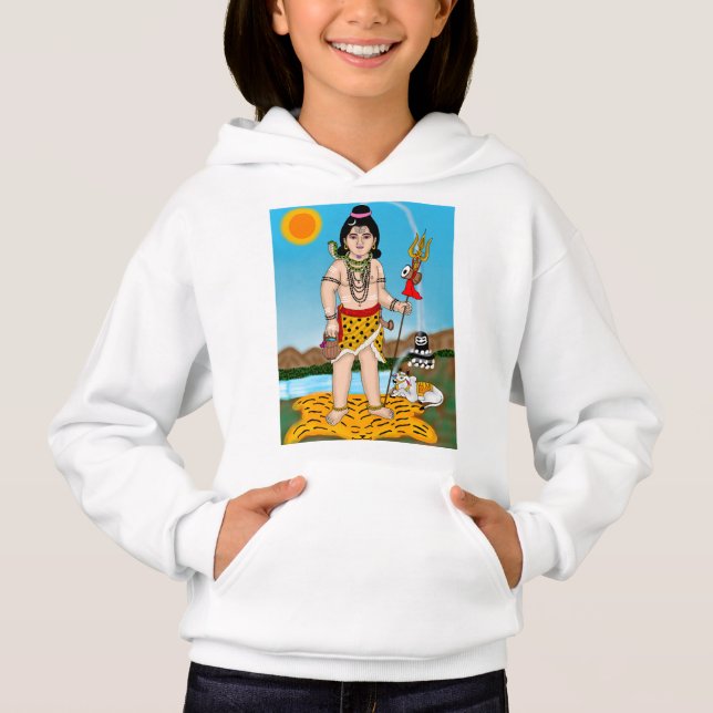 Sudadera con capucha de Shiva para niños (Anverso)