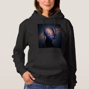 Sudadera con capucha de silueta de galaxia cósmica