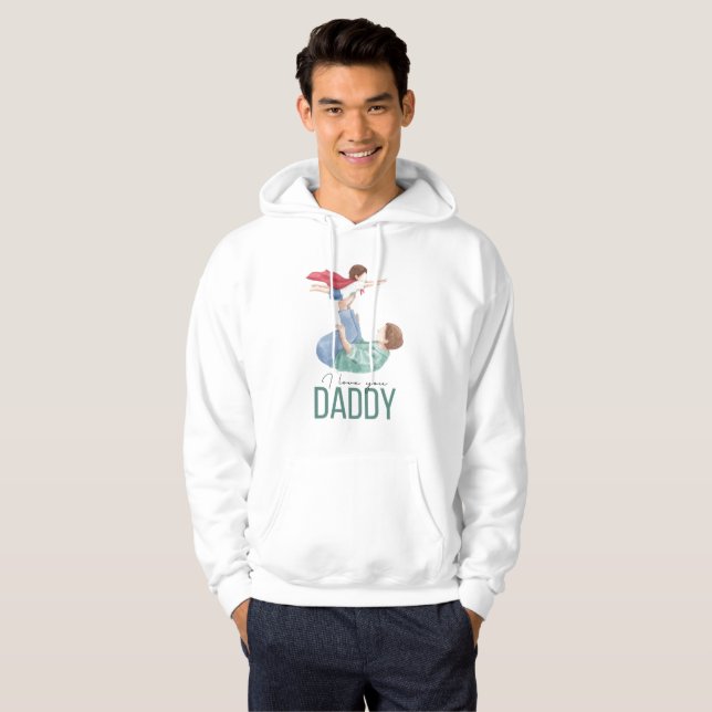 Sudadera con capucha de superhéroe para padre e hi (Anverso completo)