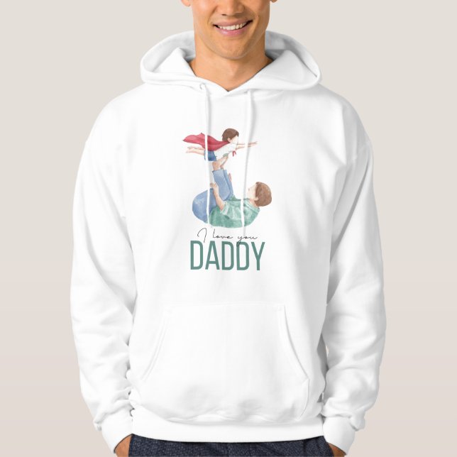 Sudadera con capucha de superhéroe para padre e hi (Anverso)
