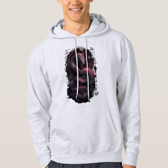 Sudadera con capucha de techwear serpiente biomecá (Anverso)