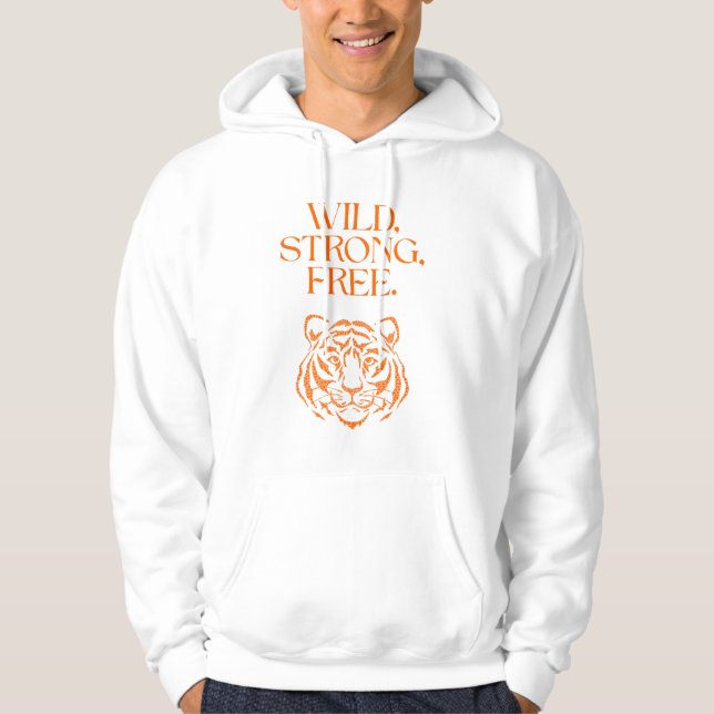 Sudadera con capucha de tigre indómito – Gráfico d (Anverso)