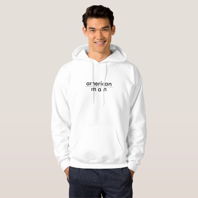 Sudadera con capucha de un hombre estadounidense (Anverso completo)