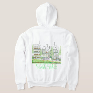 Sudadera con capucha de vida en la ciudad victoria