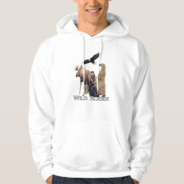 Sudadera con capucha de vida silvestre de Alaska (Anverso)