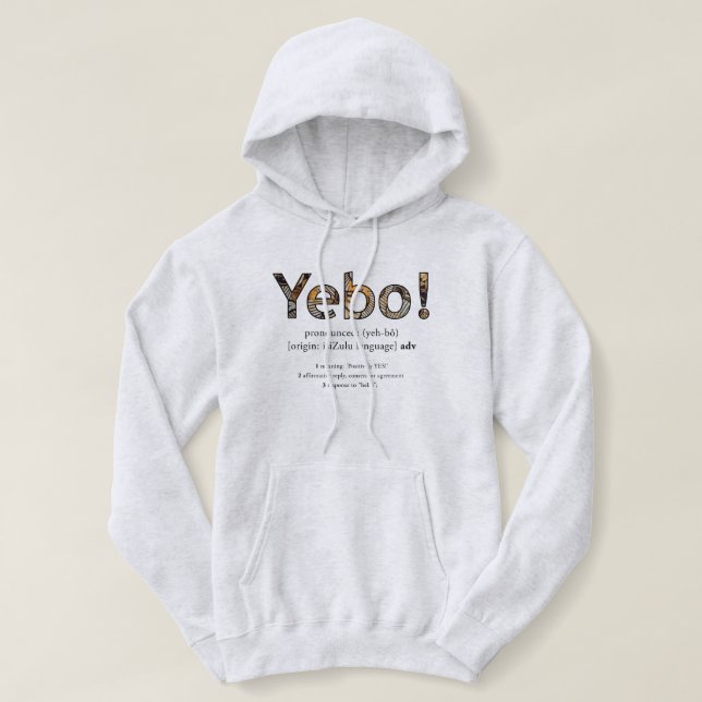 Sudadera con capucha de "Yebo" (Diseño del anverso)