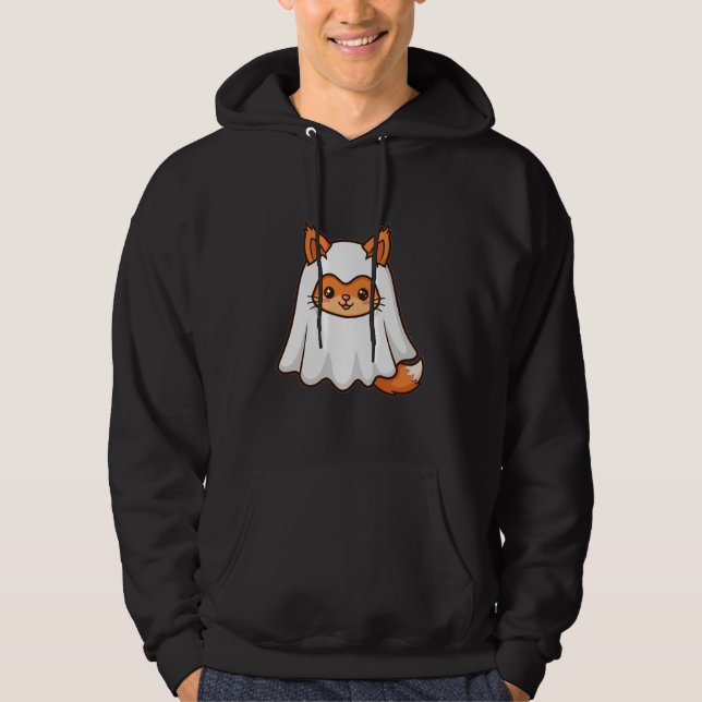 Sudadera con capucha de zorro fantasma de Hallowee (Anverso)
