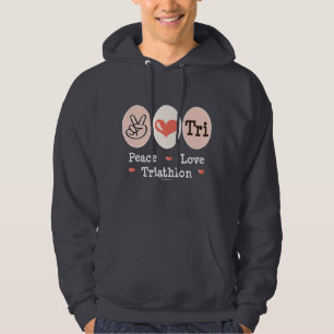 Sudadera con capucha del amor de la paz tri