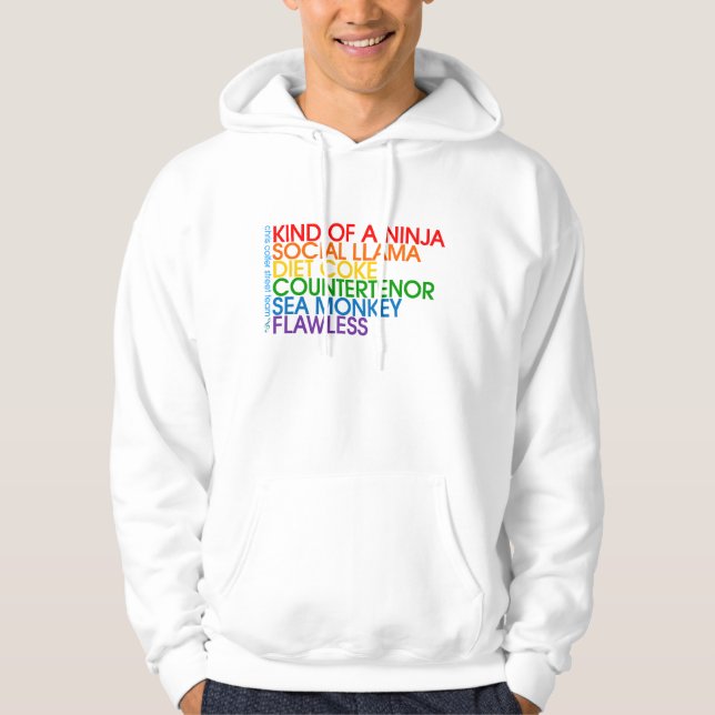 Sudadera con capucha del arco iris de CCST (Anverso)