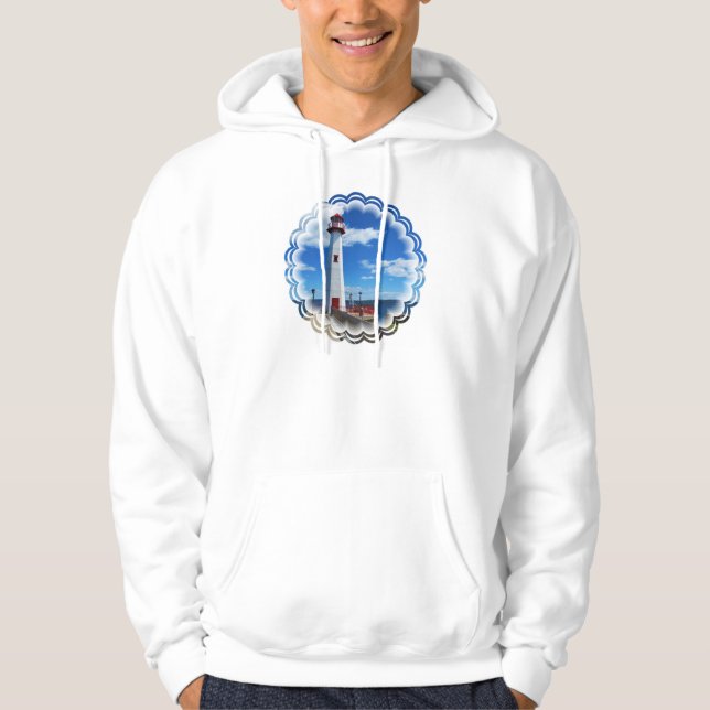 Sudadera con capucha del arte del faro (Anverso)