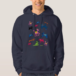 Sudadera con capucha del arte: Perros de